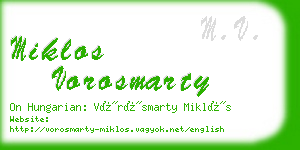 miklos vorosmarty business card